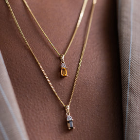 Maya | Citrine & Diamond Pendant