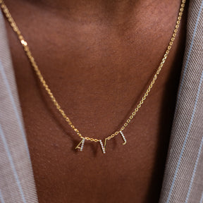 Letter Diamant Ketting