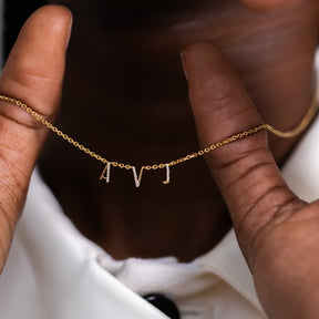 Letter Diamant Ketting
