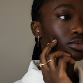 Mary | White Topaz Earrings