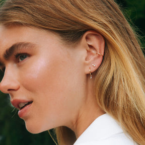 Radiant Diamond Huggie Hoops