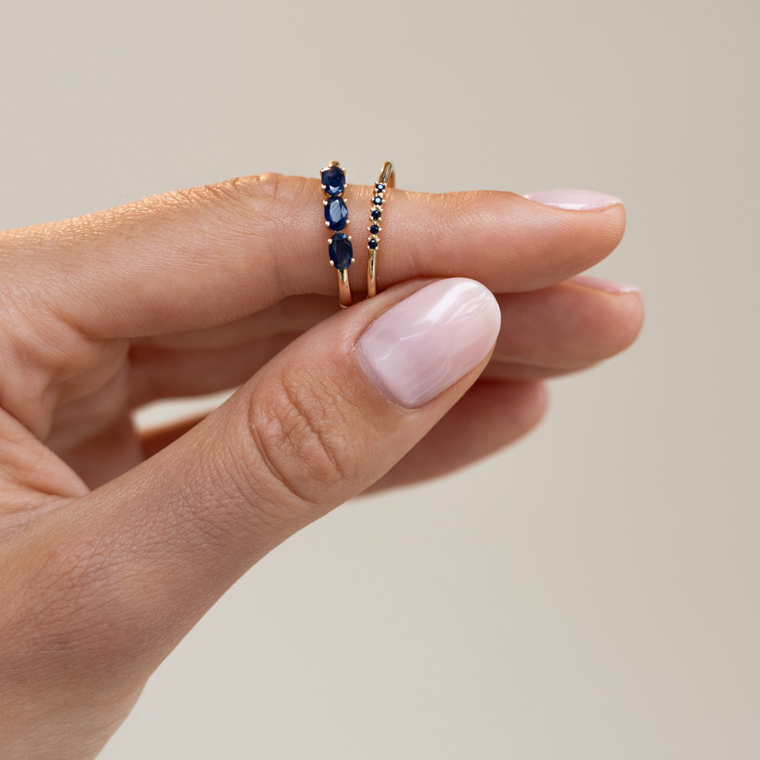 Sapphire Row Ring