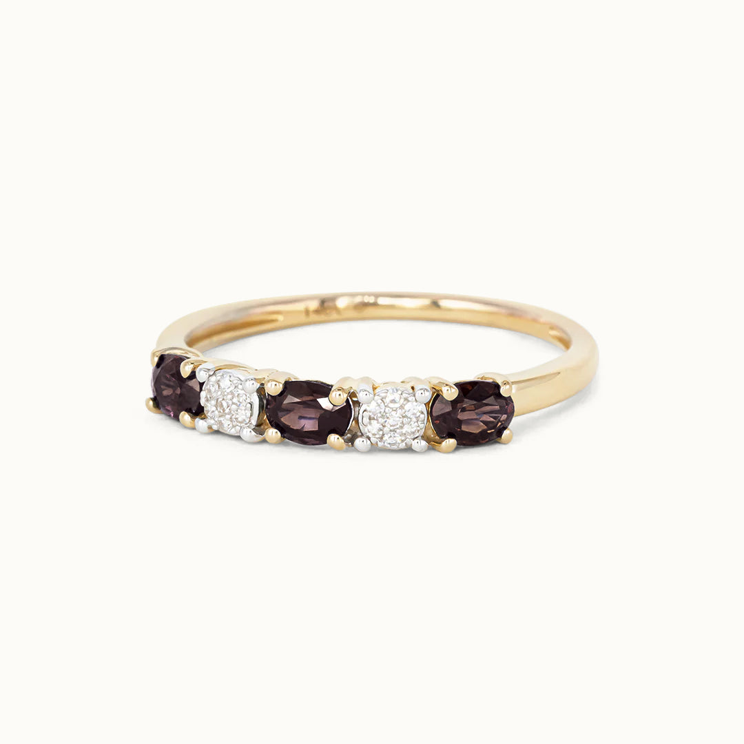 Noble Lemon Quartz & Diamond Ring