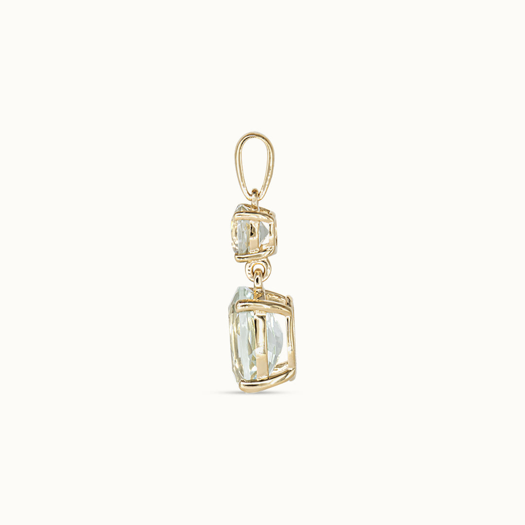 Lustre Green Amethyst charm