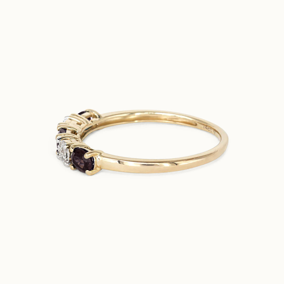 Noble Lemon Quartz & Diamond Ring