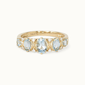 Victorian Aquamarine & Diamond ring