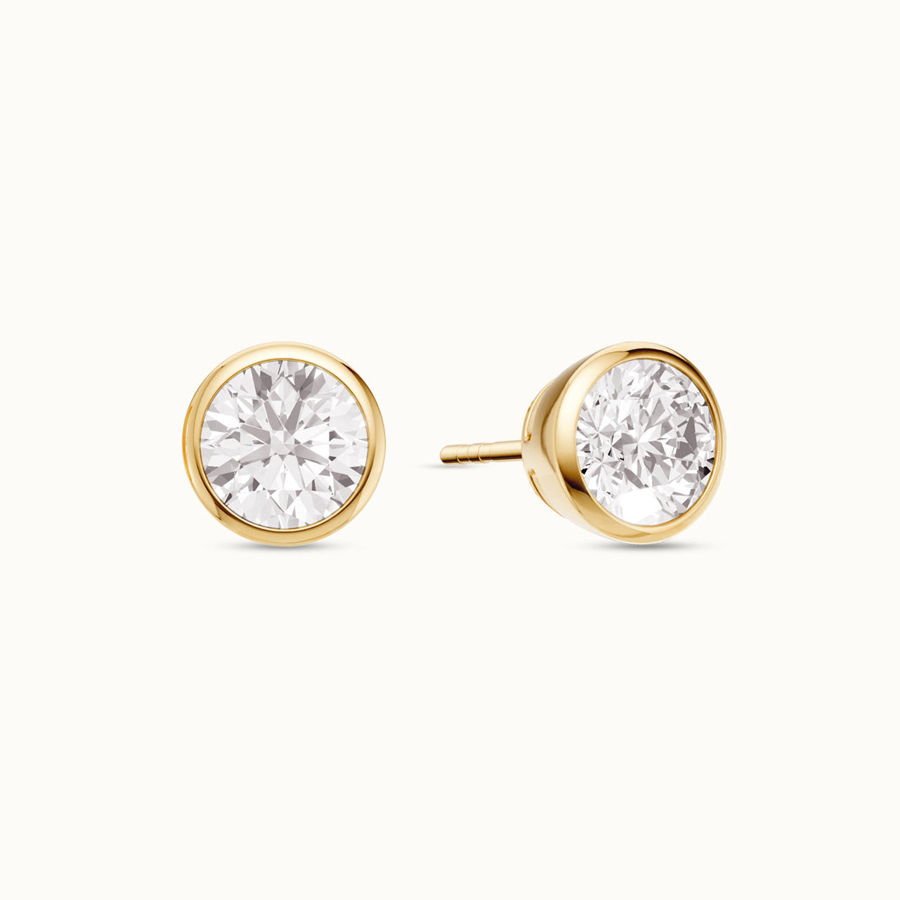 Briljant Bezel Stud 1 ct
