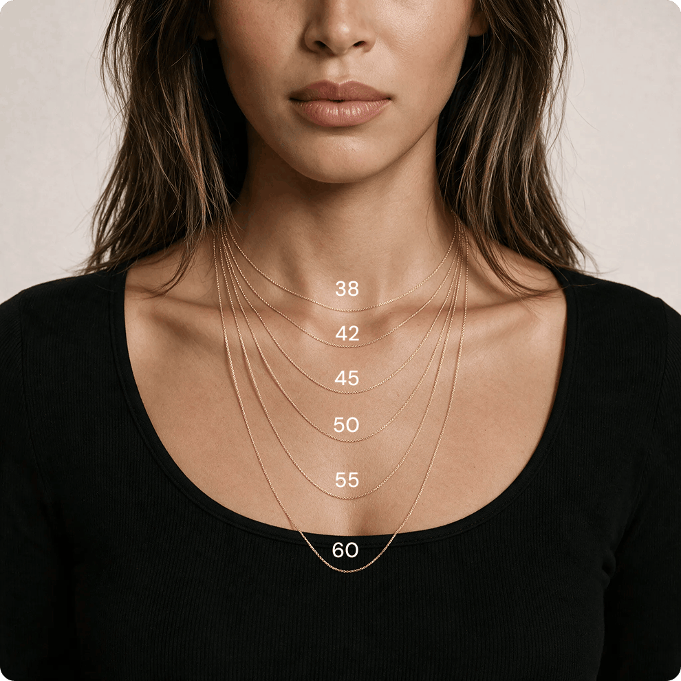 Gourmette Ketting maatgids vrouw