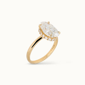 Oval Cut 3 ct with Hidden Halo
