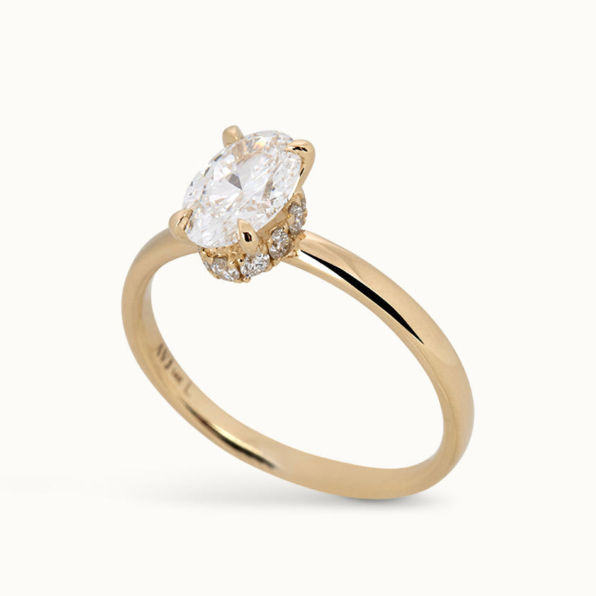 Ovaal Geslepen 1.5 ct met Hidden Halo