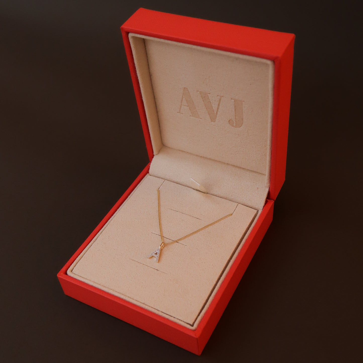 Chain + Letter Diamond Pendant set
