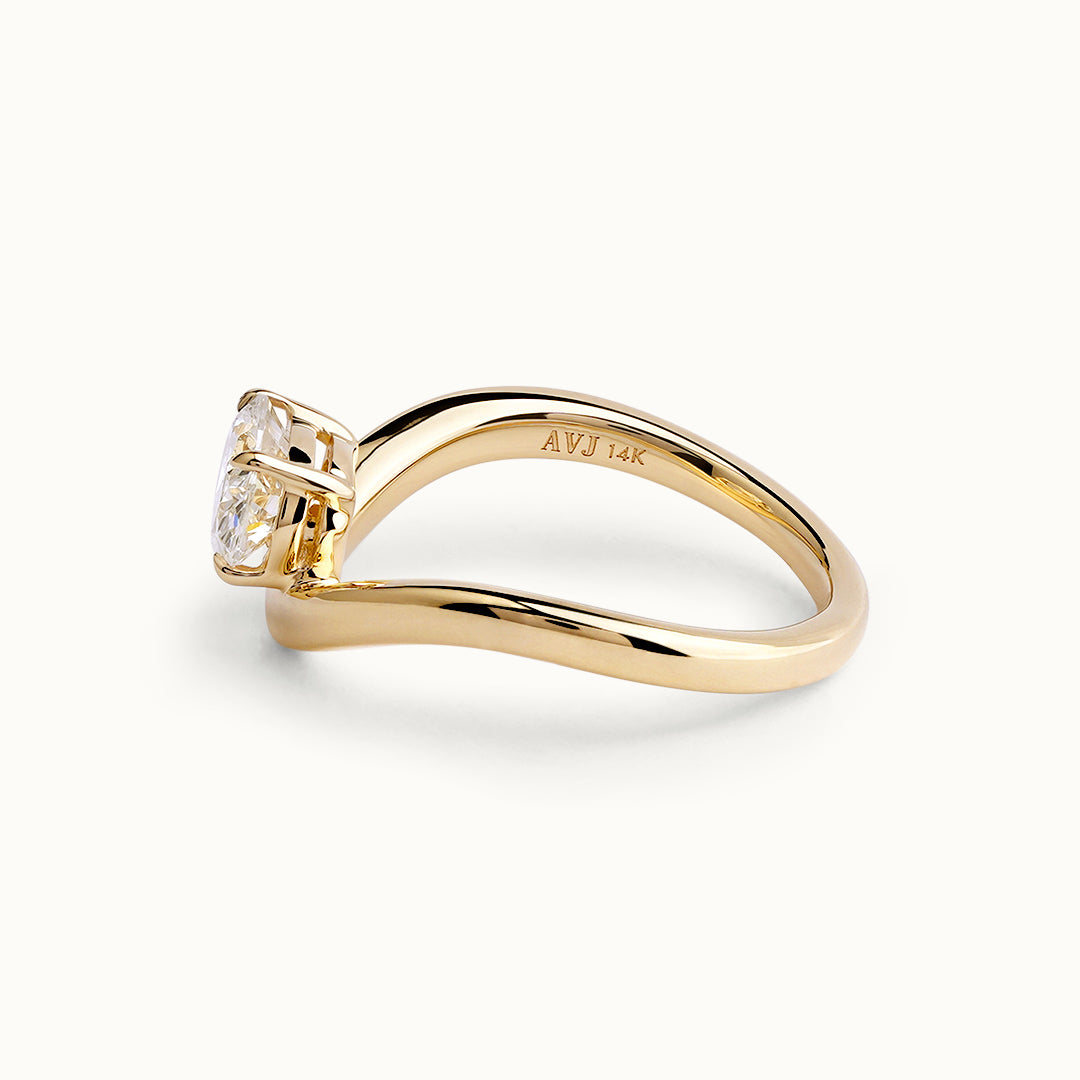 Josephine Wavy Oval Ring