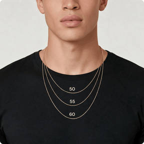 Gourmette Ketting Heren maatgids