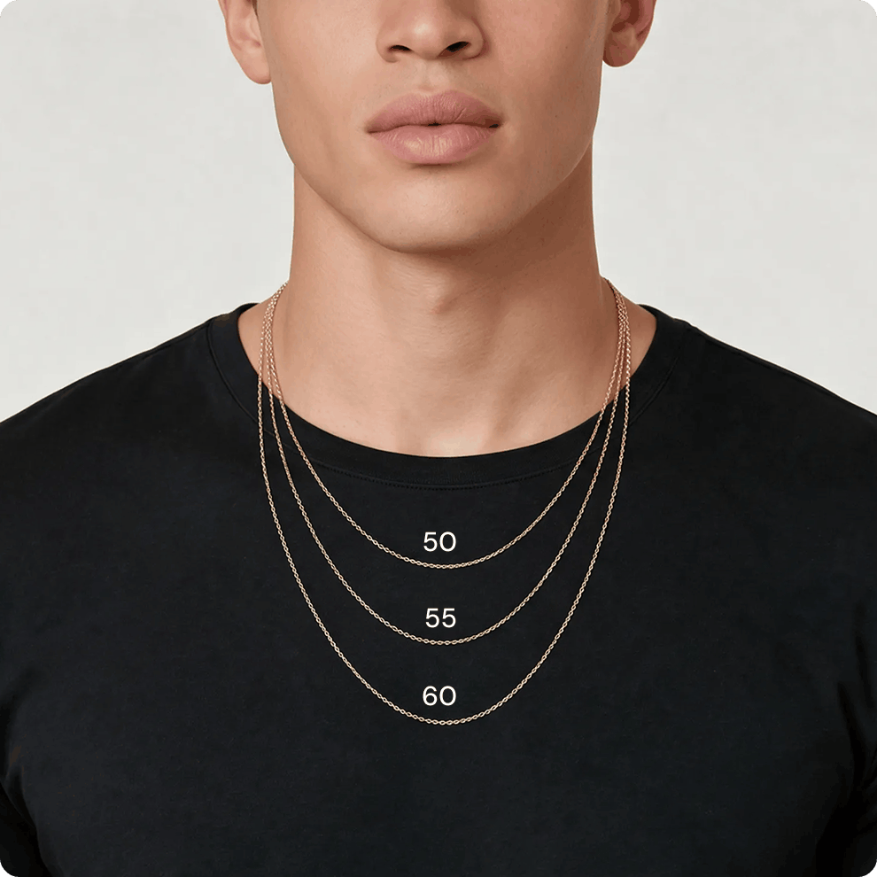 Gourmette Ketting Heren maatgids