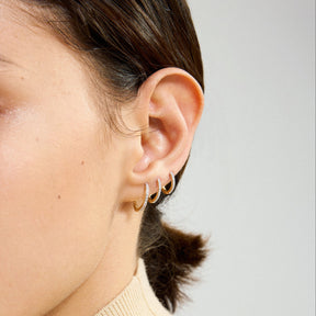 Diamond Standard Huggies 14mm