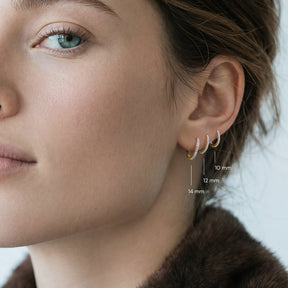 Diamond Standard Huggies 14mm