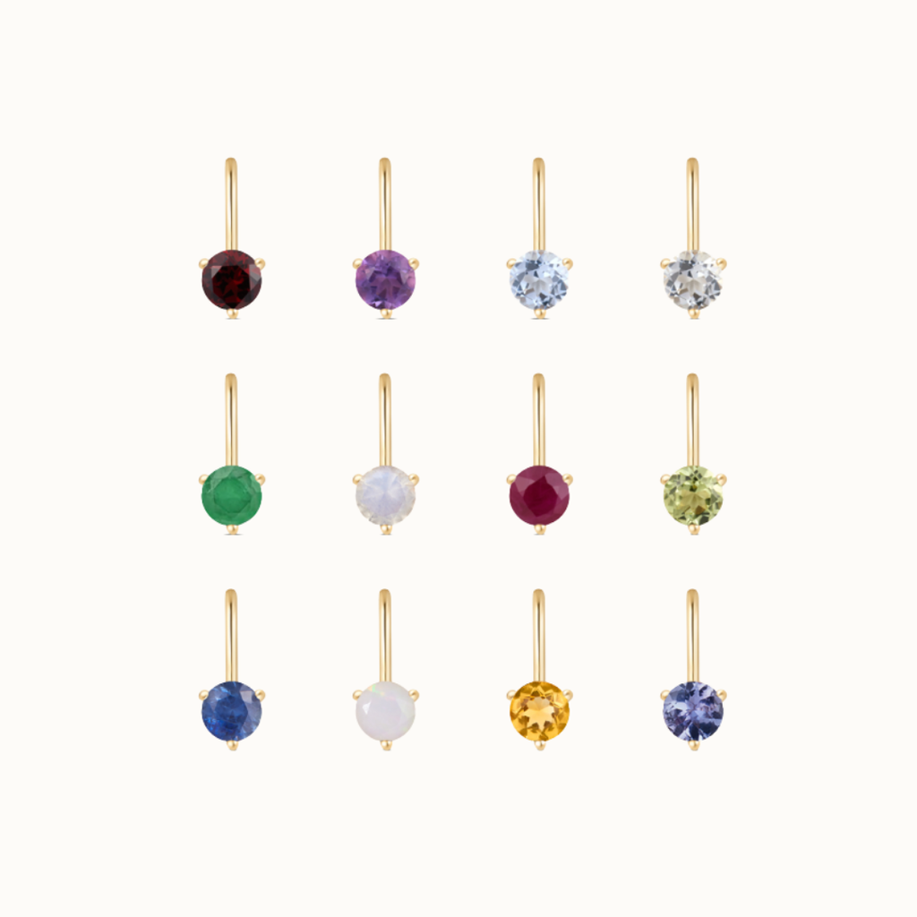 Rond Geboortesteen Hanger