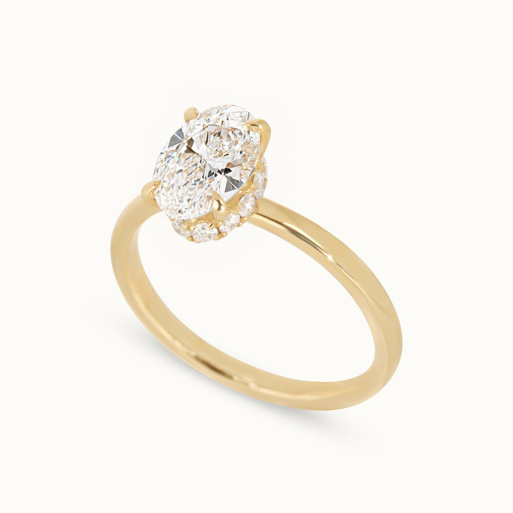 Ovaal Geslepen 1.5 ct met Hidden Halo