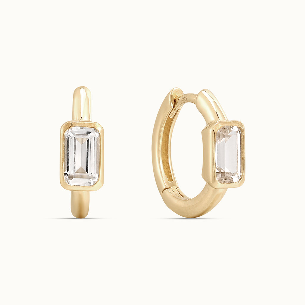 Baguette Bezel Huggies