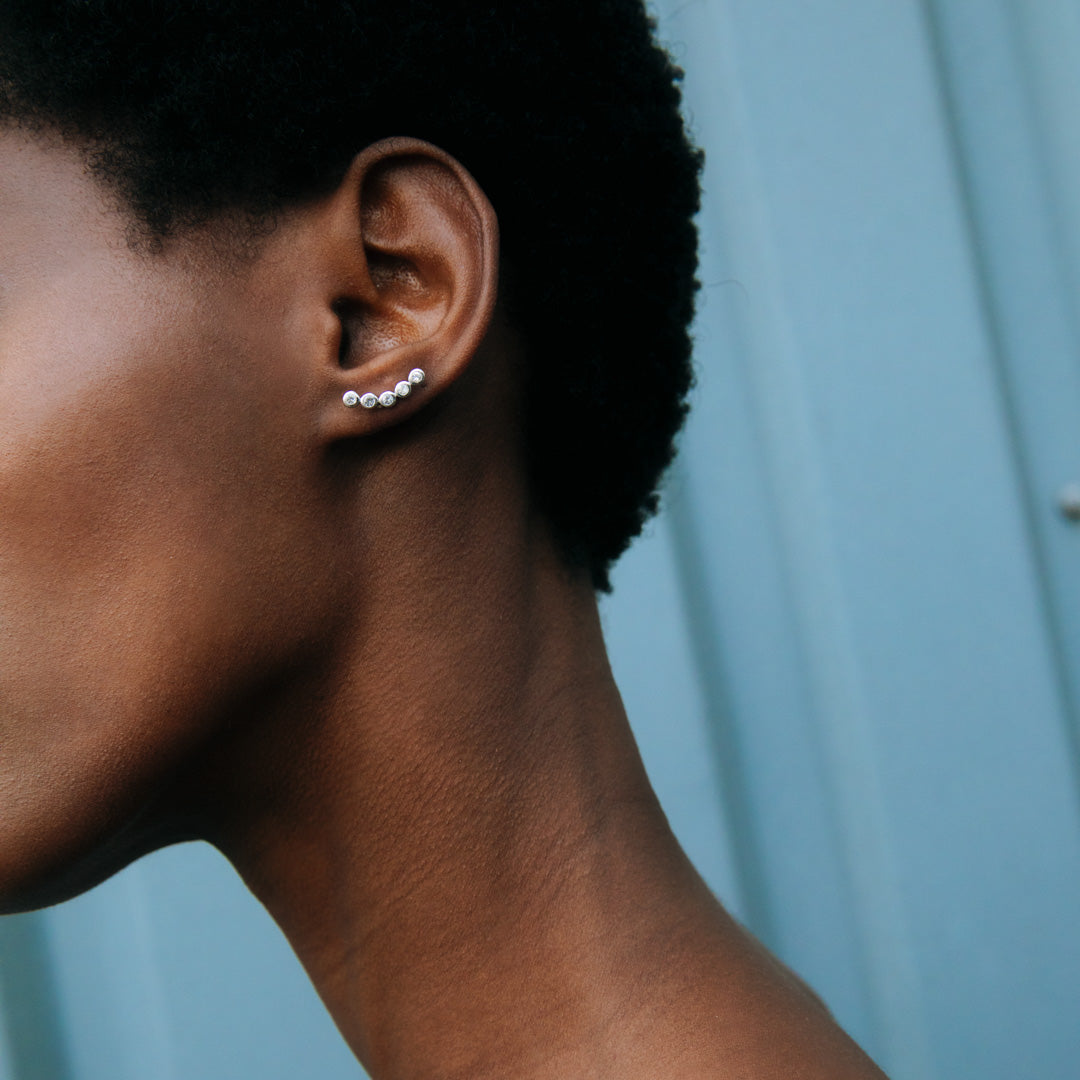 Flow Witte Topaas Studs