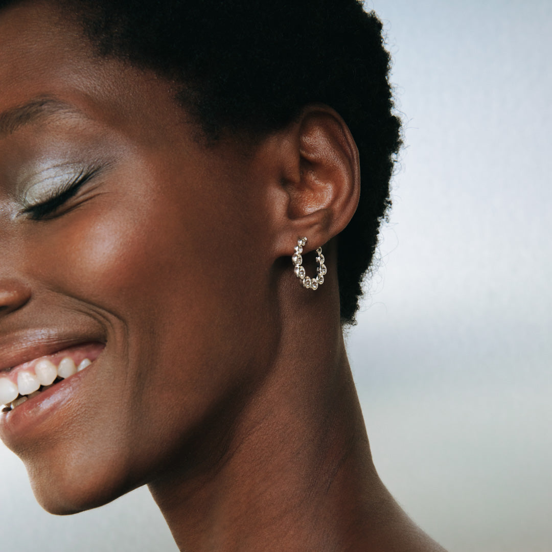 Spiraal Witte Topaas Oorbellen