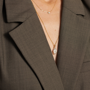 Baroque Zoetwaterparel & Diamant Bedel