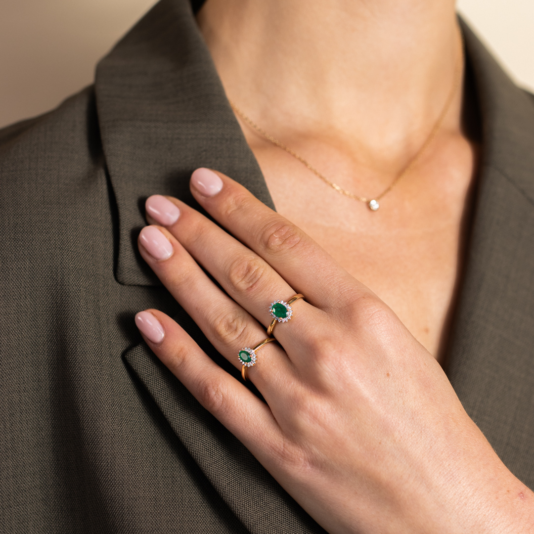 Spencer | 14K Emerald and Diamond