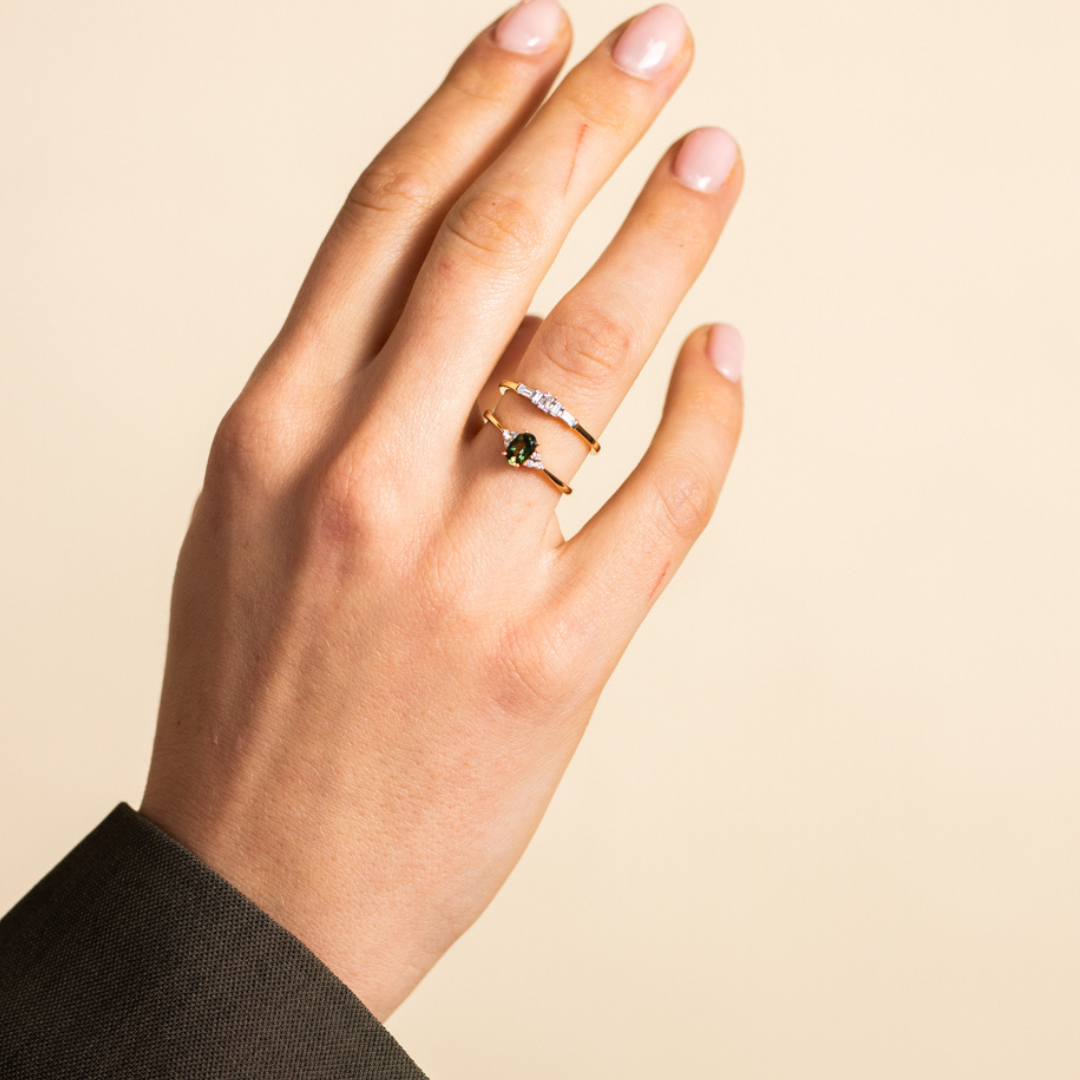 Frida | 14K Diamond Baguette