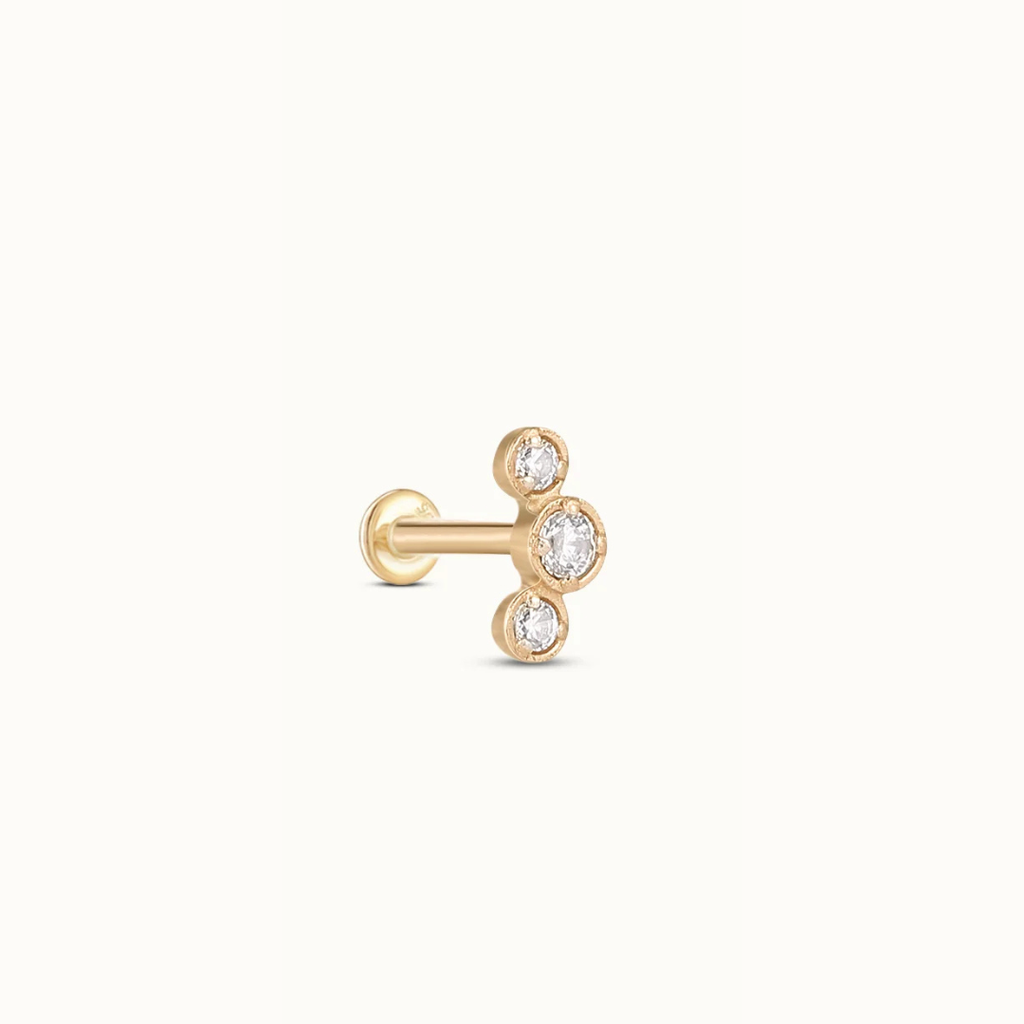 Diamant Bezel Trio Piercing