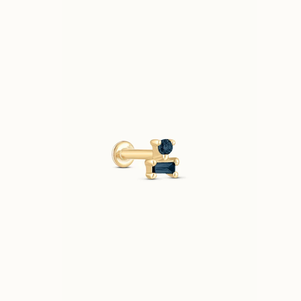 Duo Edelsteen Piercing