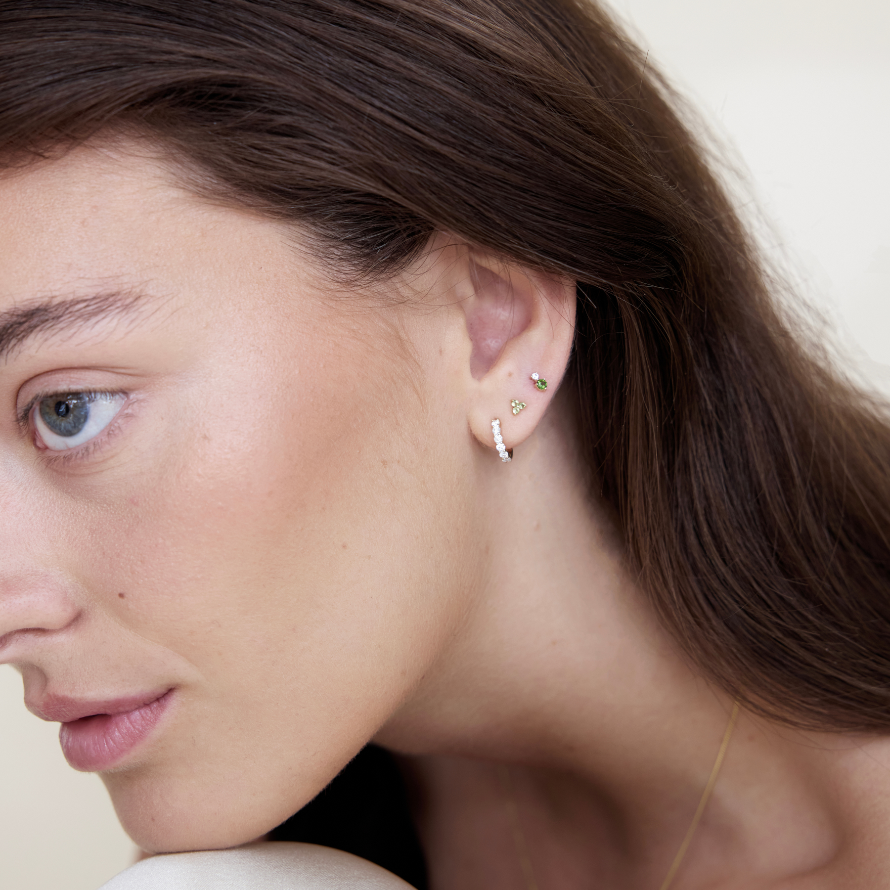 Bold Diamond Huggies