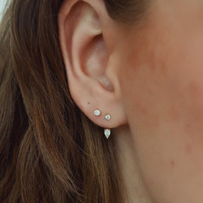 Glint Pear Half Hoop