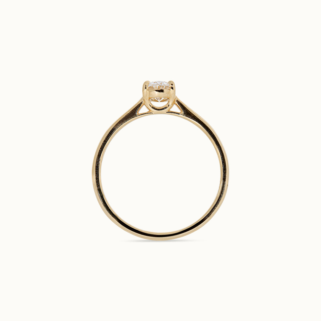 Oval Cut 0.5 ct Ring