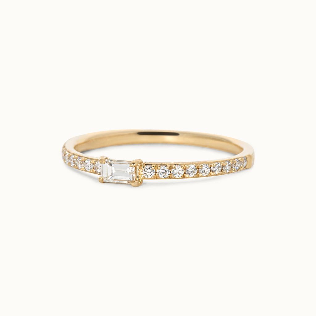 Baguette Geslepen Pavé Ring