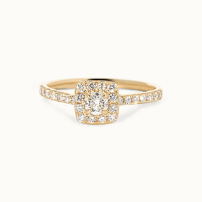 Halo Pavé Briljant geslepen Ring