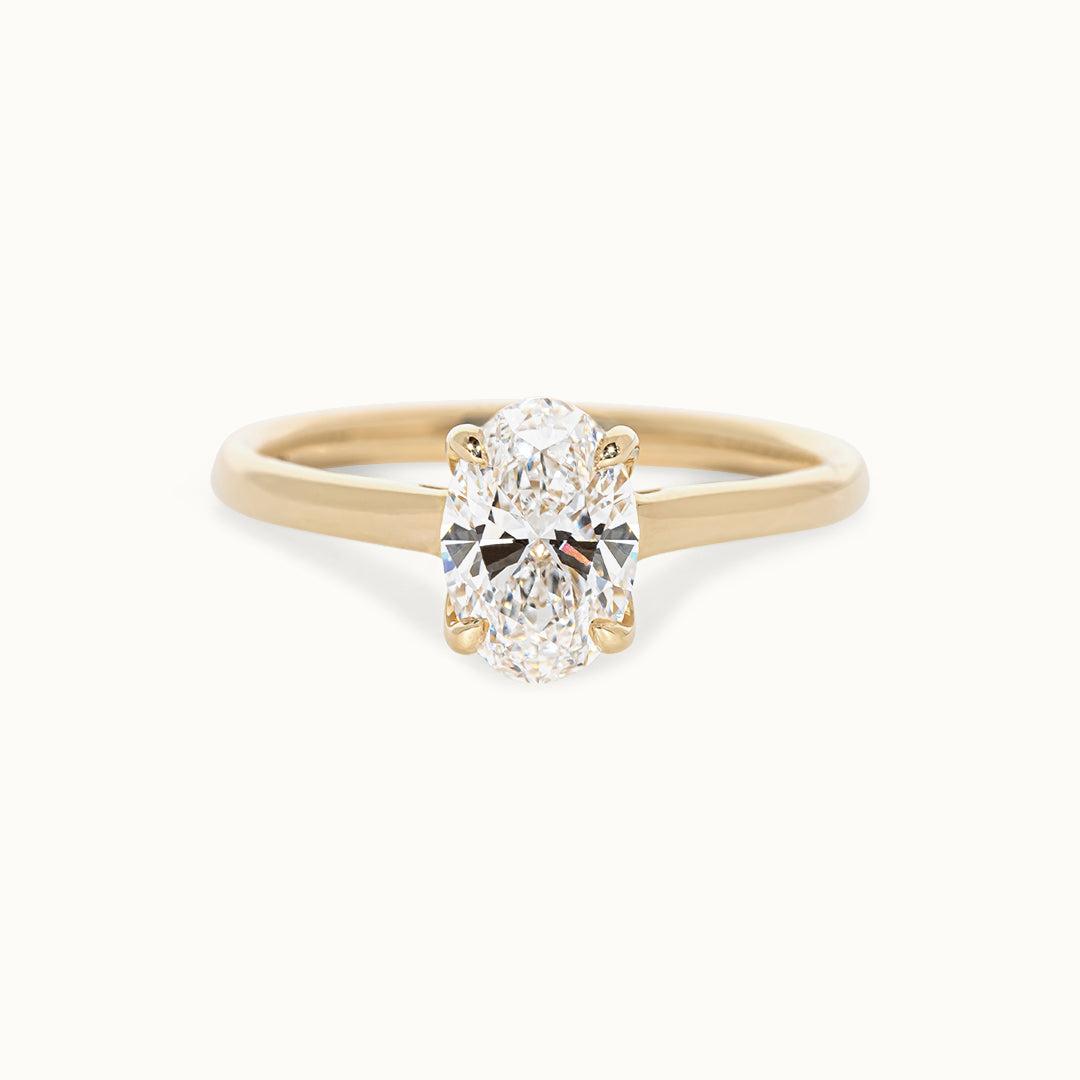 Ovaal Geslepen 1 ct Ring
