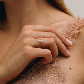 Oval Cut 0.5 ct Ring