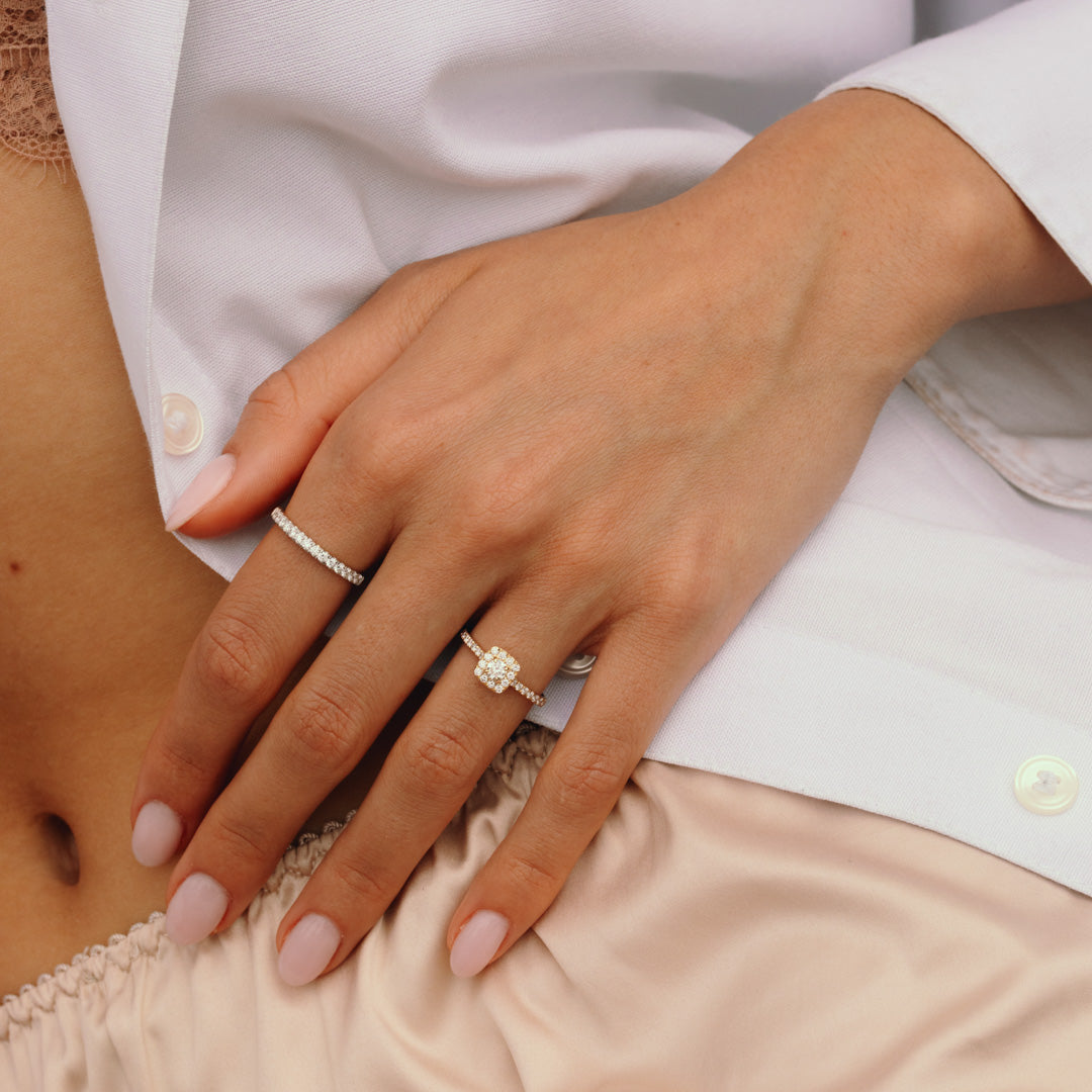 Diamant Half Eternity Bold Ring