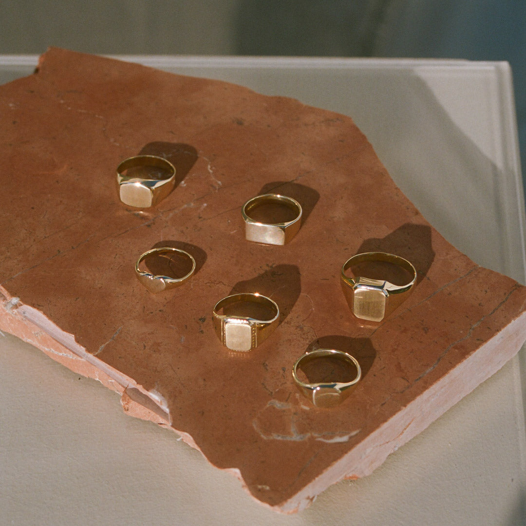 James 9K Yellow Signet Ring