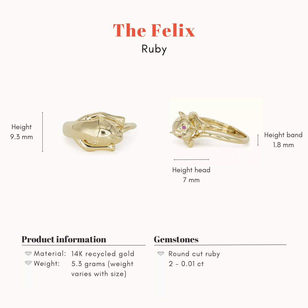 The Felix | 14K Leopard Ruby Eyes