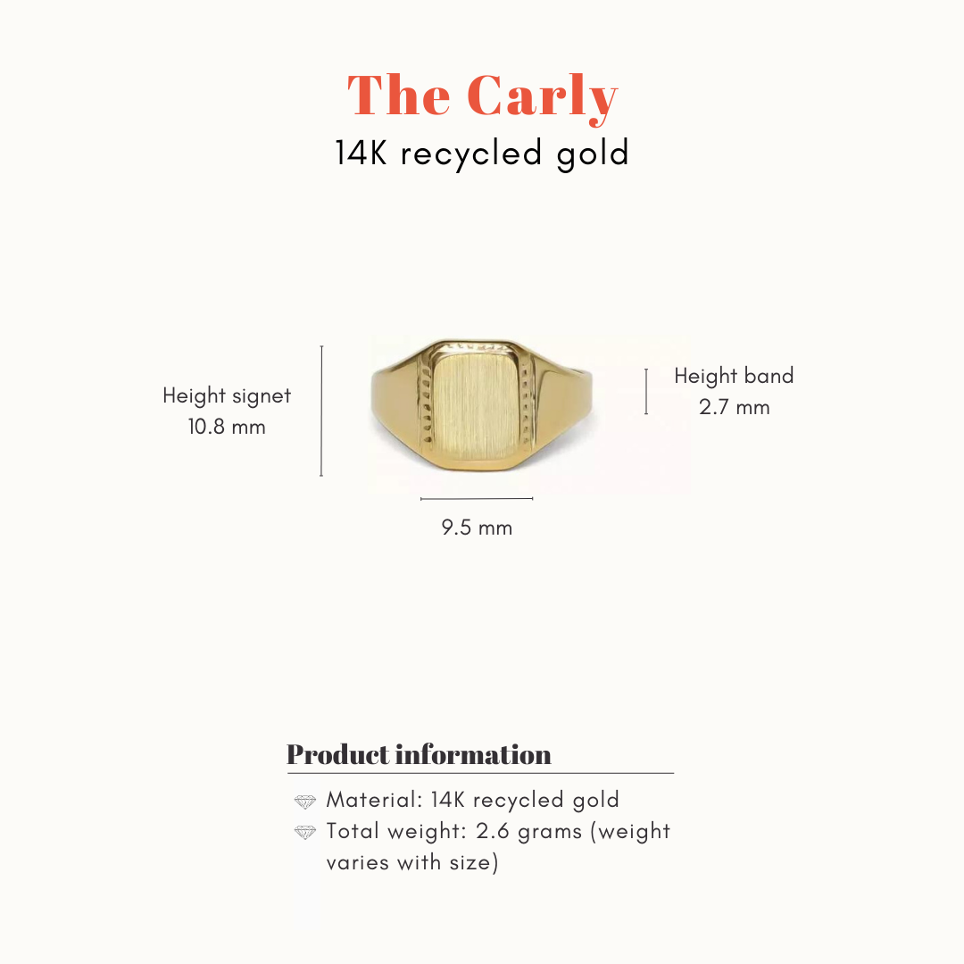 Carly | 14K AVJ Detailed Stamp