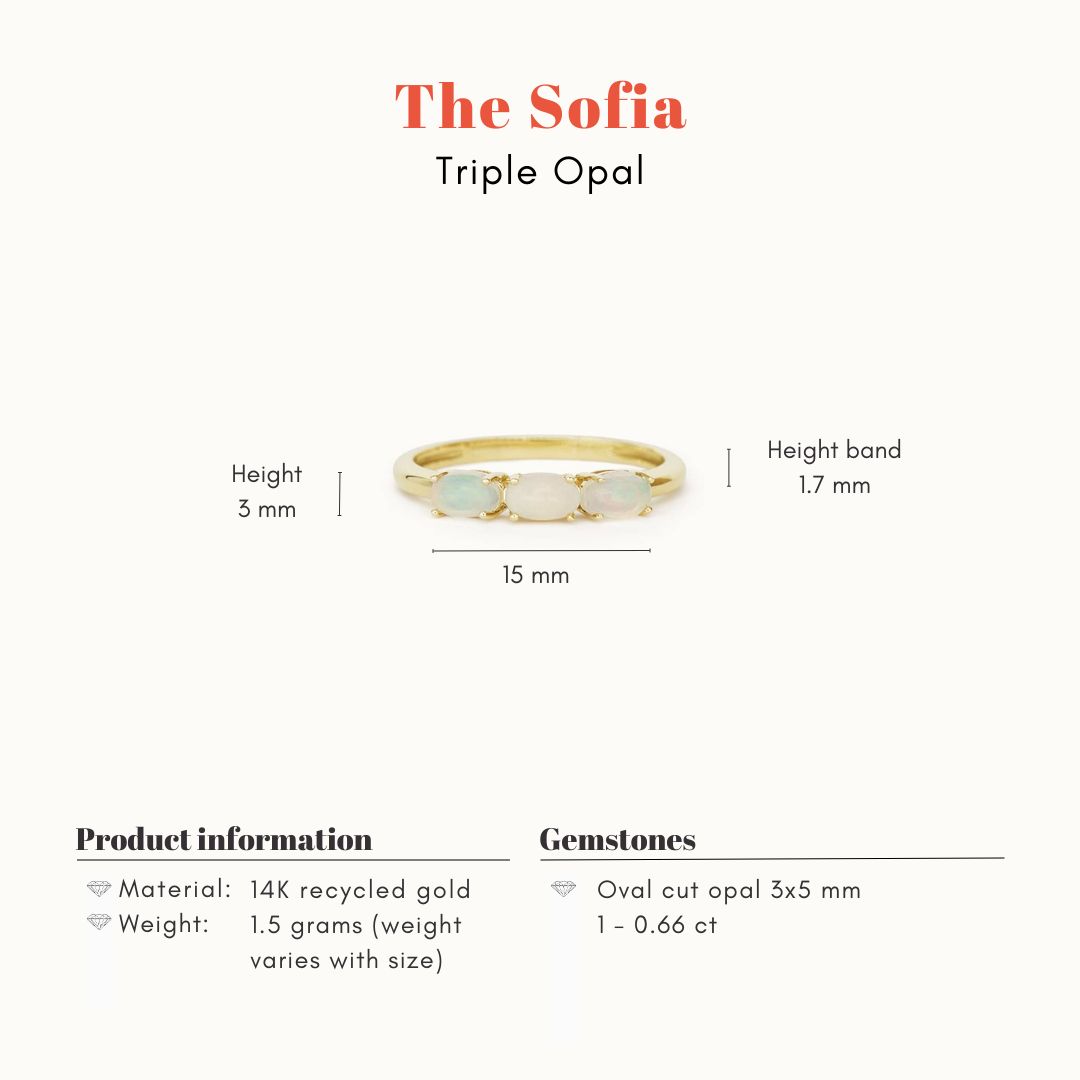 Sofia | 14K Triple Opal