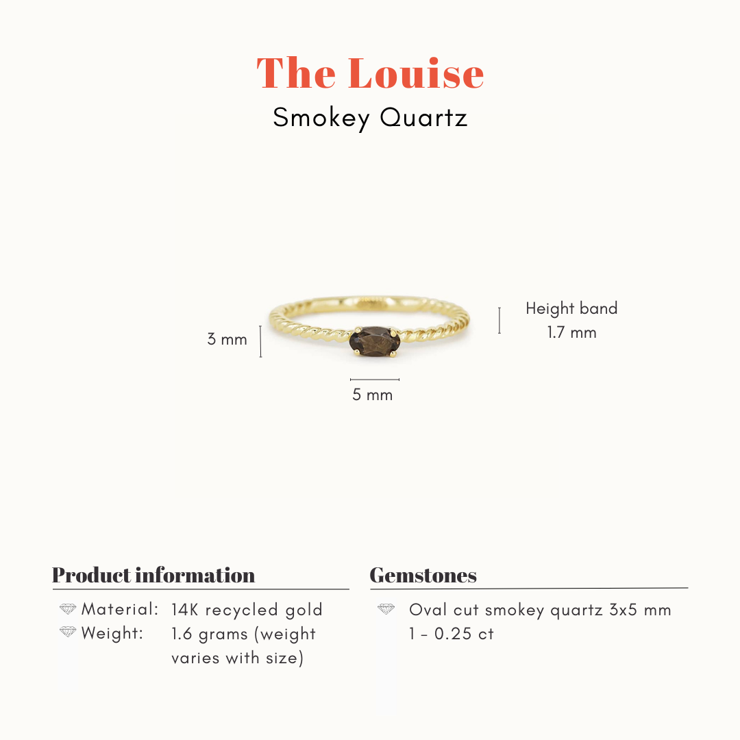 Louise | 14K Smoky Quartz