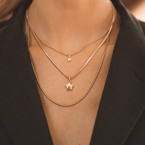Amanda Geboortesteen Hanger Diamant Vierkant