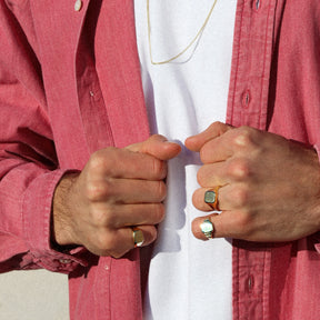 James 9K Yellow Signet Ring