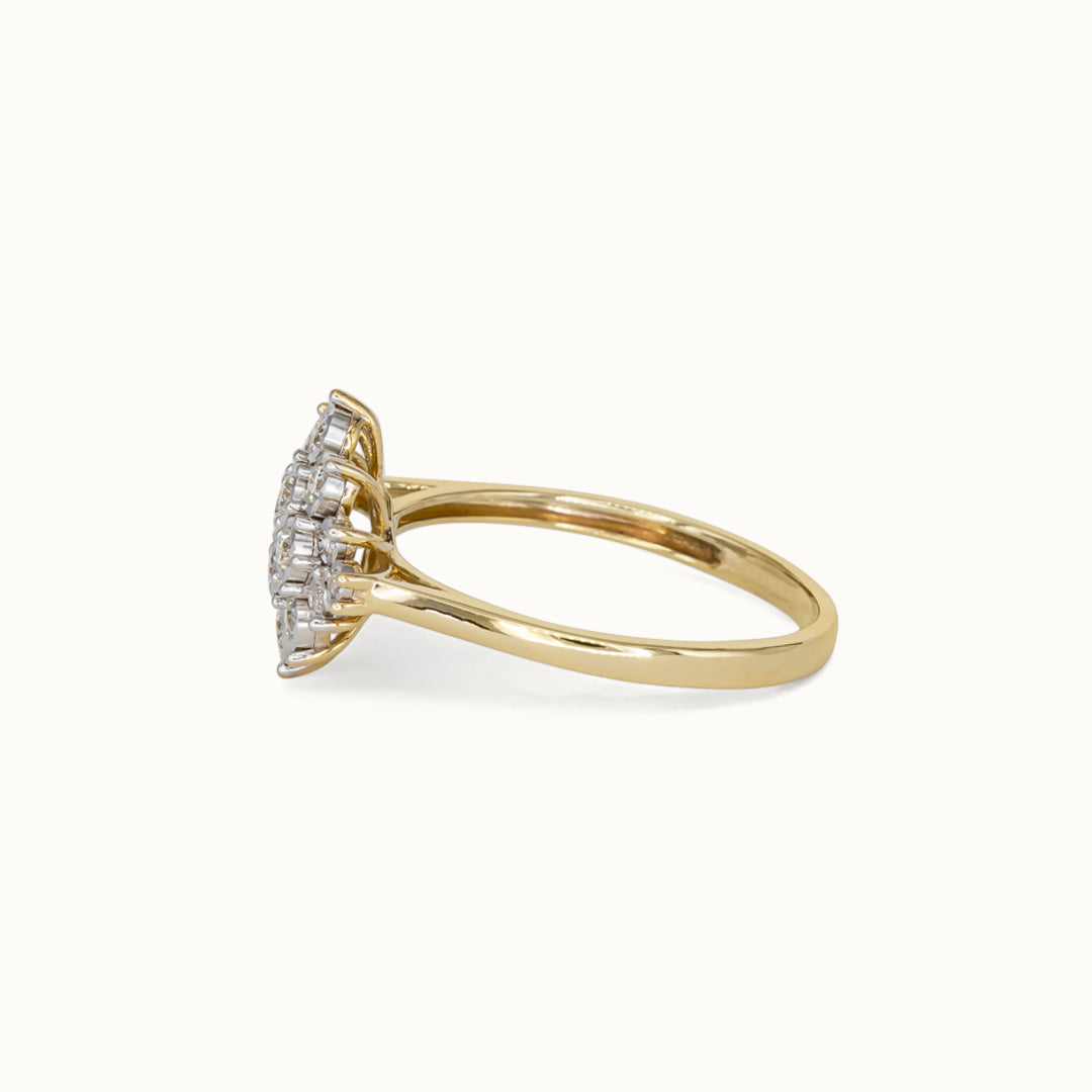 Jackie | 14K Diamant Rhombus Ring