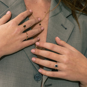 Amanda Geboortesteen Hanger Rookkwarts Vierkant