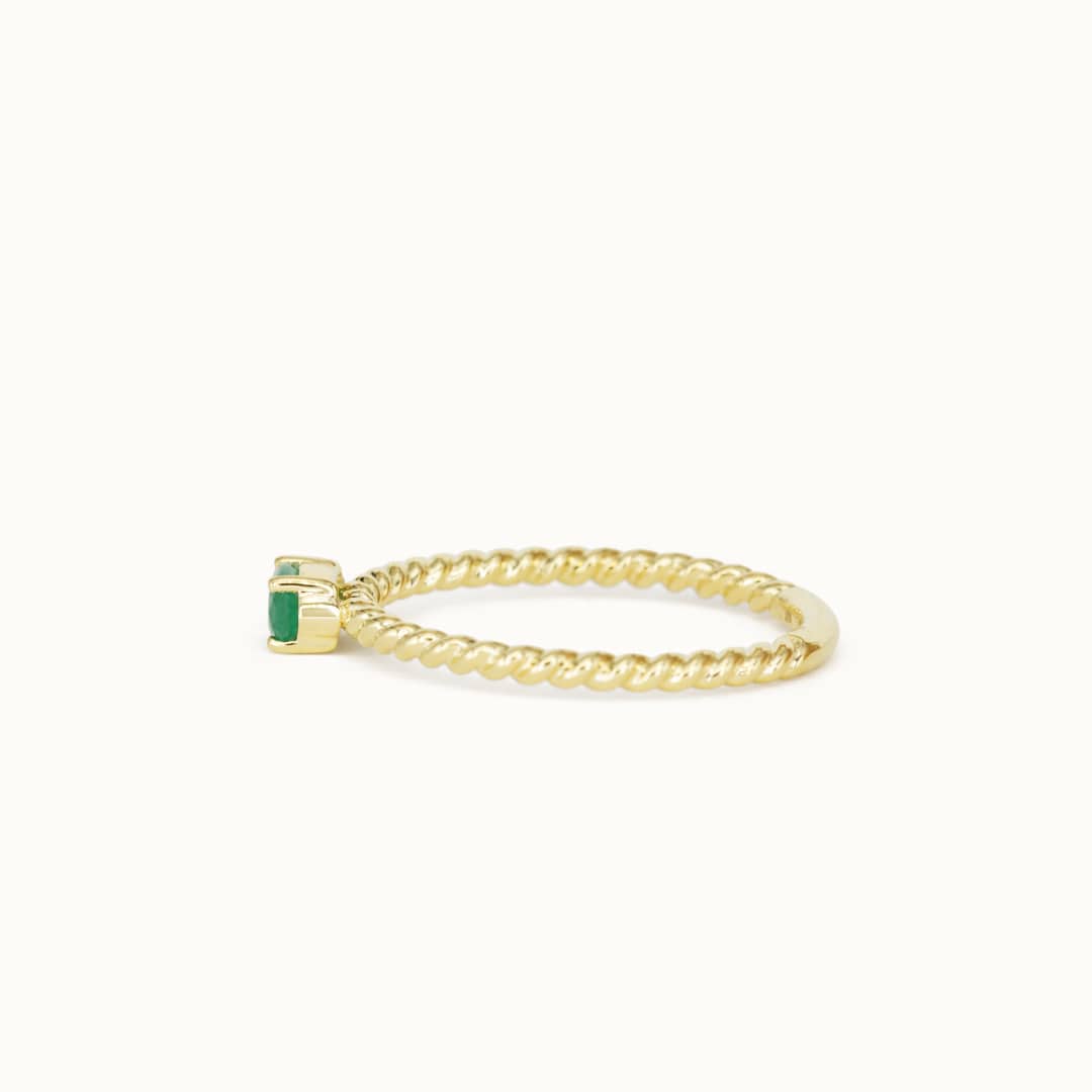 Louise | 14K Twisted Emerald