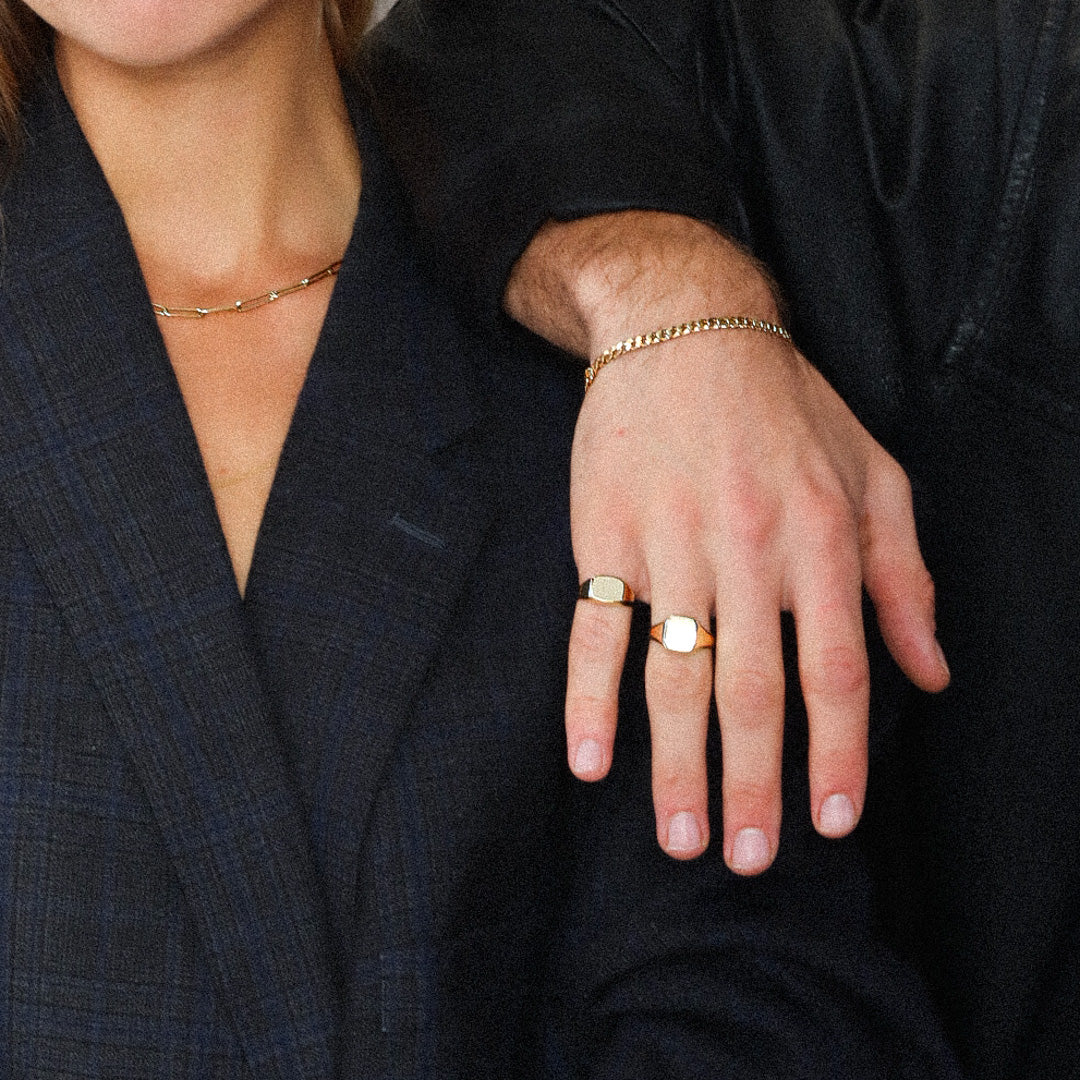 James 9K Yellow Signet Ring