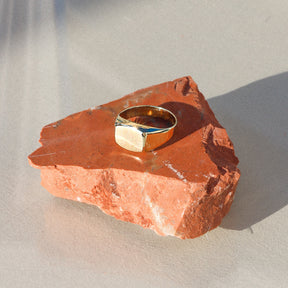 James 9K Yellow Signet Ring